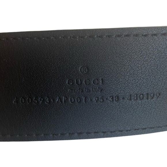 Gucci GG Marmont 2015 Re-Edition Wide Belt in Black Leather - Picture 13 of 13